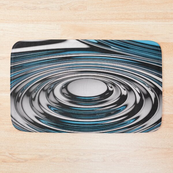 Item preview,  Y2K Chrome Ripple Pattern – Futuristic Metallic Liquid Geometry Seamless Design designed and sold by Tamas Das.