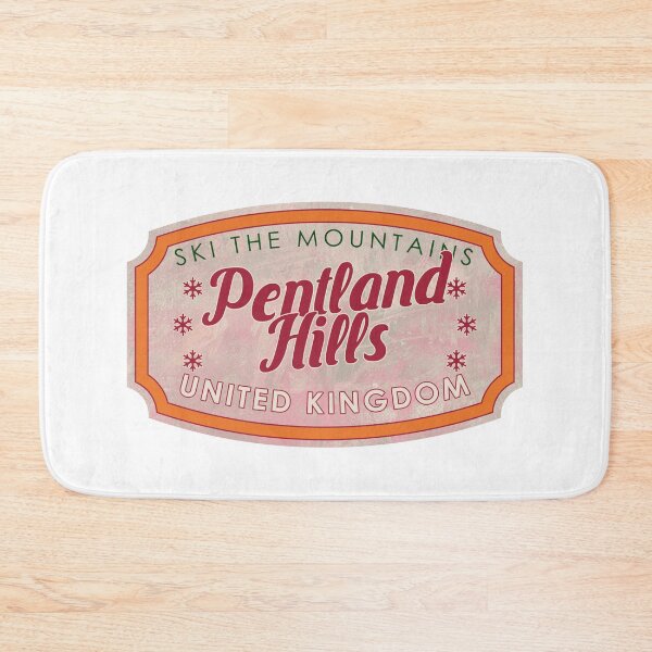 Item preview, Pentland Hills, United Kingdom, West Lothian, Ski, textured skiing badge designed and sold by Wanderful-roads.