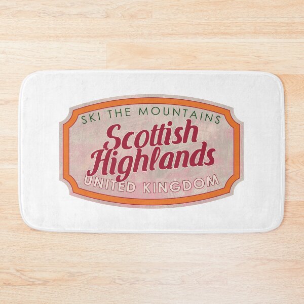 Item preview, Scottish Highlands, United Kingdom, Scotland, Ski, textured skiing badge designed and sold by Wanderful-roads.