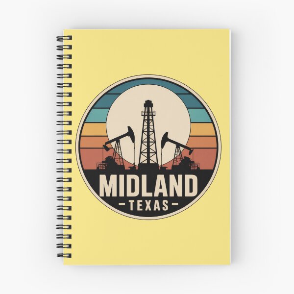 Item preview, Midland Texas: Retro Oilfield Sunset Emblem designed and sold by CircinusStore.