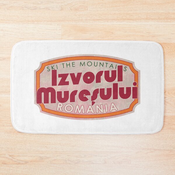Item preview, Izvorul Mureşului, Romania, Ski, textured skiing badge designed and sold by Wanderful-roads.