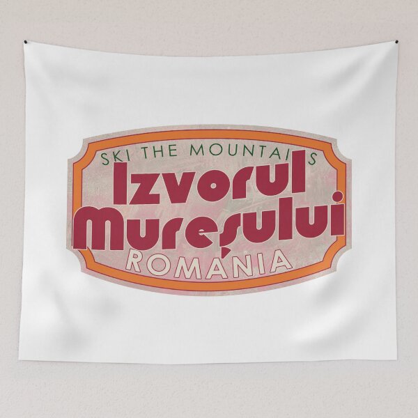 Item preview, Izvorul Mureşului, Romania, Ski, textured skiing badge designed and sold by Wanderful-roads.