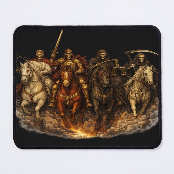Item preview, The Four Horsemen of the Apocalypse – Biblical Skeleton Riders designed and sold by Midnight Sigil.