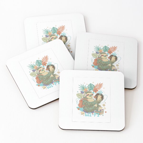 Item preview, Jungle Wifi Hunter Sloth Digital Nomad Lo-Fi Collage designed and sold by FiveBlessings.