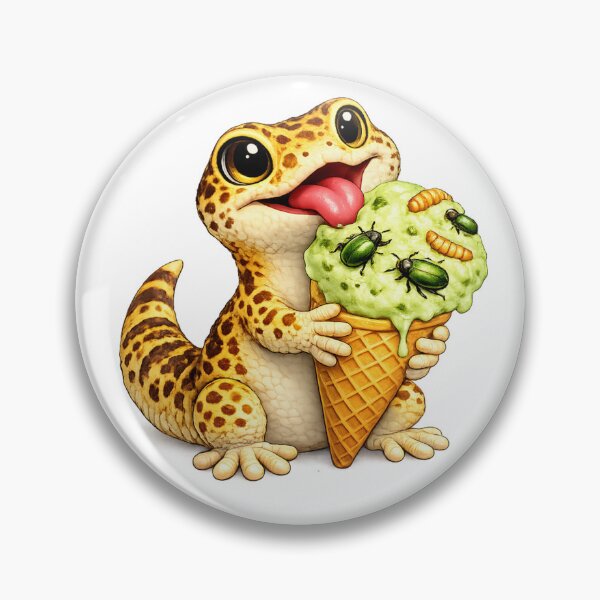 Item preview, Cute Leopard Gecko Eating Bug Ice Cream designed and sold by BirdsRbeautiful.