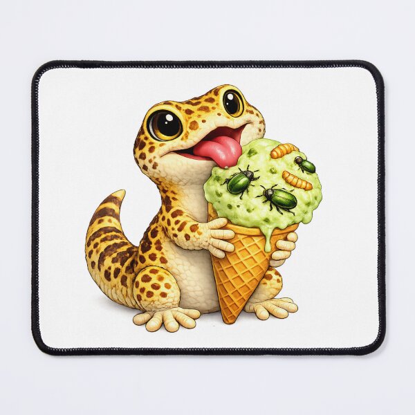 Item preview, Cute Leopard Gecko Eating Bug Ice Cream designed and sold by BirdsRbeautiful.
