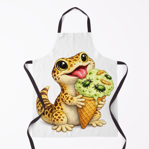 Item preview, Cute Leopard Gecko Eating Bug Ice Cream designed and sold by BirdsRbeautiful.