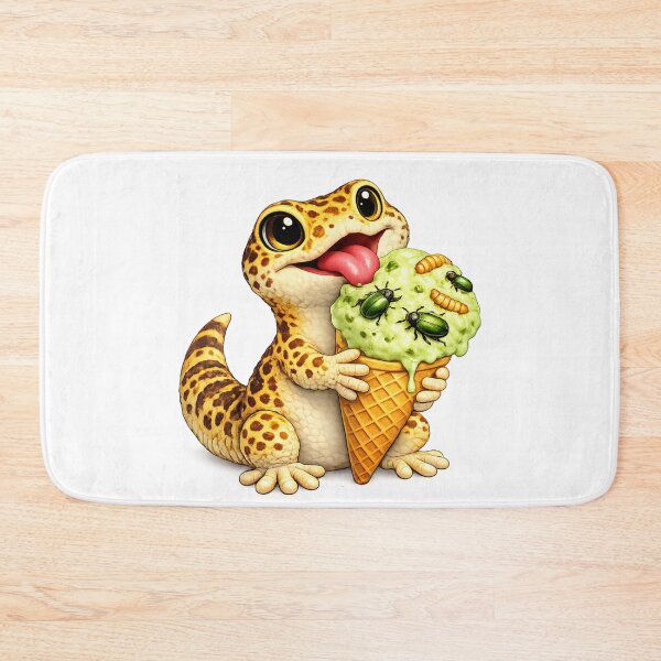 Item preview, Cute Leopard Gecko Eating Bug Ice Cream designed and sold by BirdsRbeautiful.
