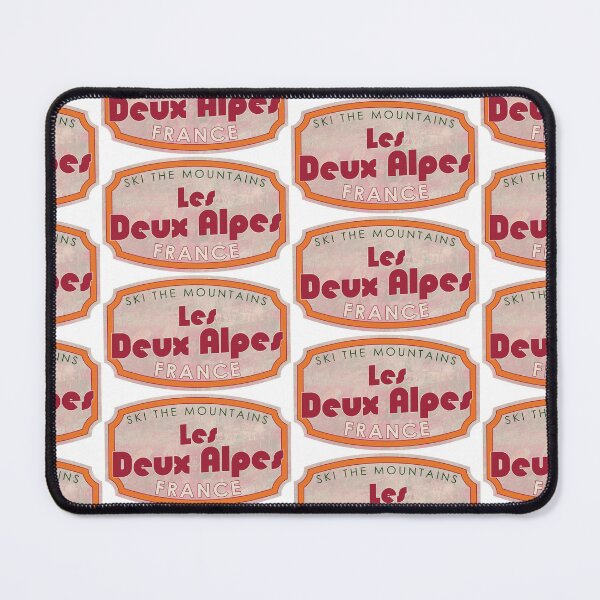 Item preview, Les Deux Alpes, France, Alpes du Nord, Ski, textured skiing badge designed and sold by Wanderful-roads.