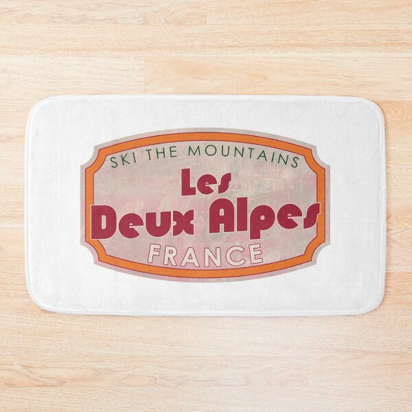 Item preview, Les Deux Alpes, France, Alpes du Nord, Ski, textured skiing badge designed and sold by Wanderful-roads.