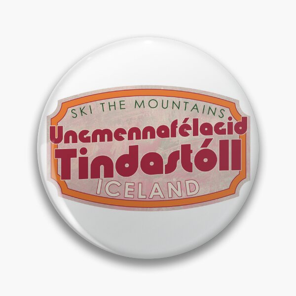 Item preview, Ungmennafélagið Tindastóll, Iceland, Sauðárkrókur, Ski, textured skiing badge designed and sold by Wanderful-roads.