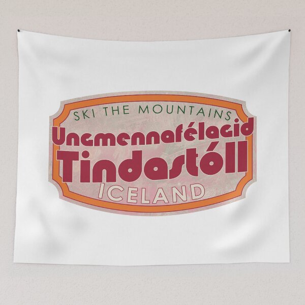 Item preview, Ungmennafélagið Tindastóll, Iceland, Sauðárkrókur, Ski, textured skiing badge designed and sold by Wanderful-roads.