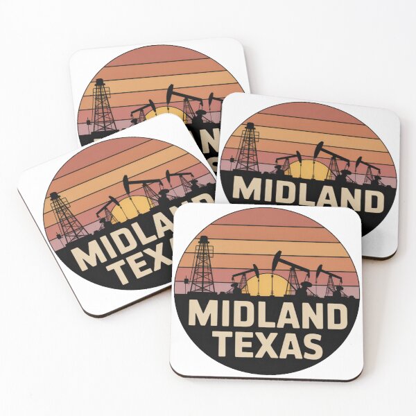 Item preview, Midland Texas: Retro Sunset Oil Pumpjack Scene designed and sold by CircinusStore.