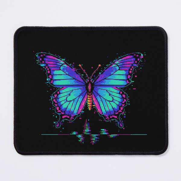 Item preview, Pixel Art Butterfly CRT Glitch Cyber-Vintage designed and sold by FiveBlessings.