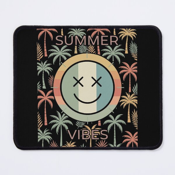 Item preview, Retro Summer Vibes Smiley Face Art Print designed and sold by Artful Expression .