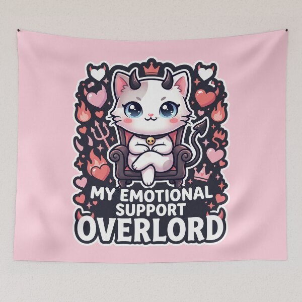 Item preview, My Emotional Support Overlord - Cute Devil Cat designed and sold by ARTNagashART.