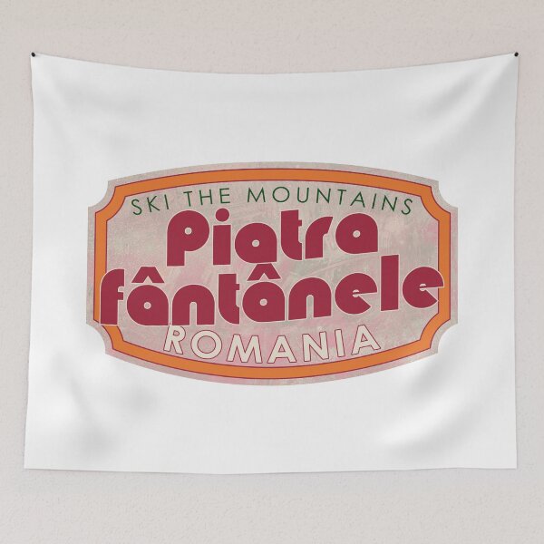 Item preview, Piatra Fântânele, Romania, Ski, textured skiing badge designed and sold by Wanderful-roads.