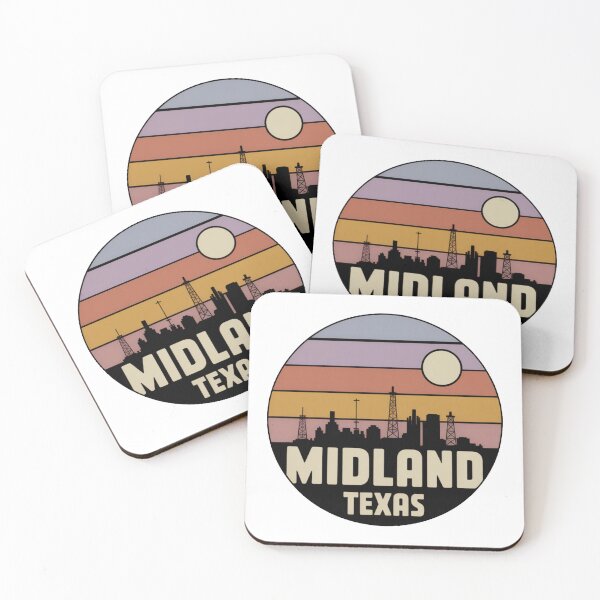 Item preview, Midland Texas: Sunset City & Oilfield Skyline designed and sold by CircinusStore.
