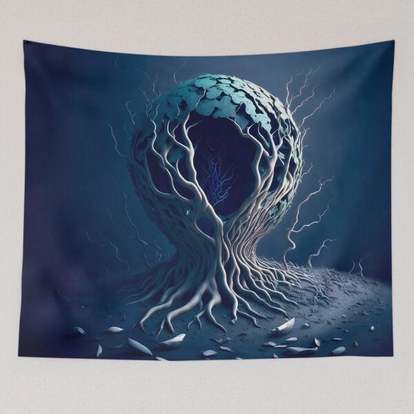 Item preview, Alien Biomechanical Heart - Organic Rooted Energy Core Abstract designed and sold by Peter Kraaibeek | Generative Designs and Car Art.
