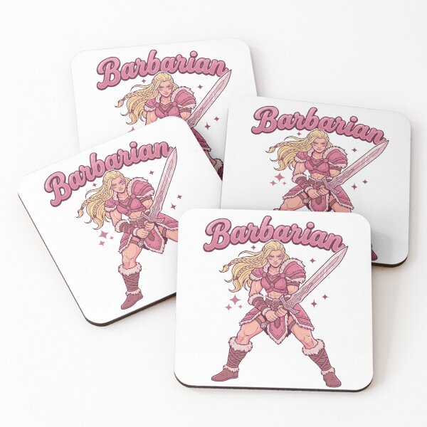 Item preview, Barbarian Pink Warrior – Cute Strong Female Fantasy RPG Warrior Aesthetic Design designed and sold by aiqdelicia.