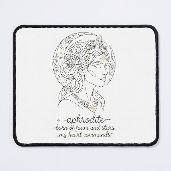 Item preview, Aphrodite Love Goddess Minimalist One-Line Art with Quote & Name designed and sold by Siriusvibes.