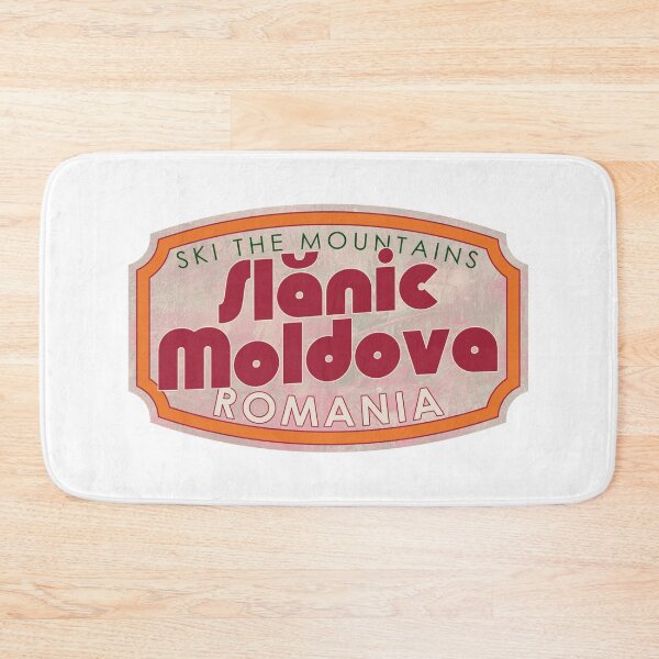Item preview, Slănic-Moldova, Romania, Ski, textured skiing badge designed and sold by Wanderful-roads.