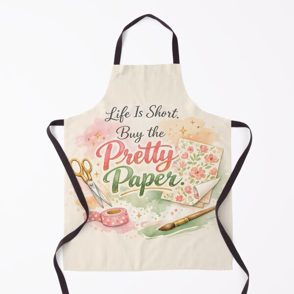 Item preview, Life Is Short – Buy Pretty Paper | Watercolor Scrapbooking Design designed and sold by blankTeeShirt.