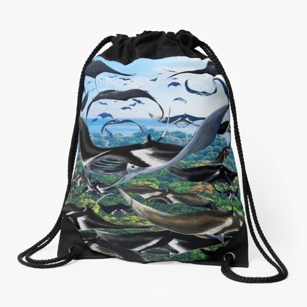 Ocean Invasion #7: The Great Migration Drawstring Bag