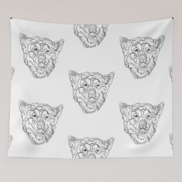 Item preview, A for Alaskan Malamute part of A to Z Alphabet Line Art Series designed and sold by Mauras-Designs.