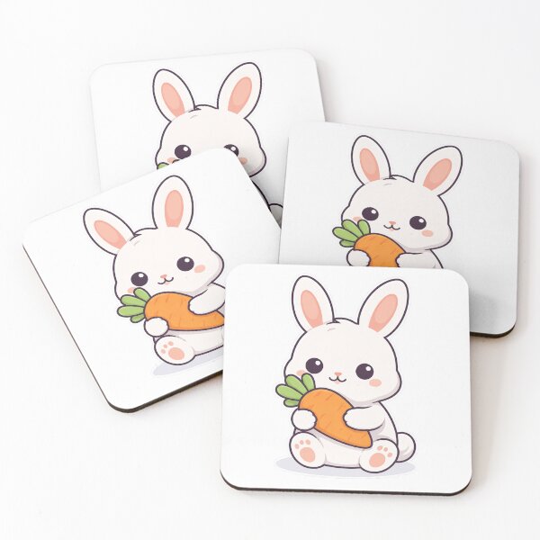 Item preview, Minimal Cute Bunny Holding Carrot Flat Vector Design designed and sold by Sadia  Jannat.