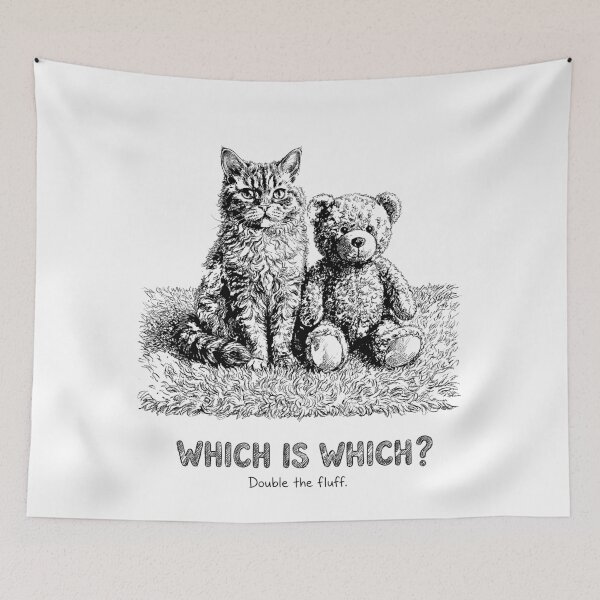 Item preview, The Fuzzy Doppelganger - Selkirk Rex Cat designed and sold by bapupa.