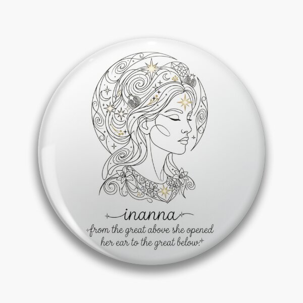 Item preview, Minimalist One-Line Inanna Goddess with Quote & Name designed and sold by Siriusvibes.