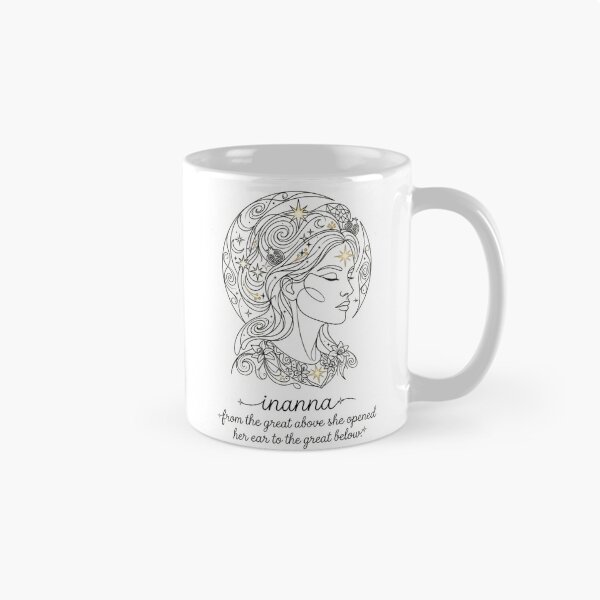 Item preview, Minimalist One-Line Inanna Goddess with Quote & Name designed and sold by Siriusvibes.