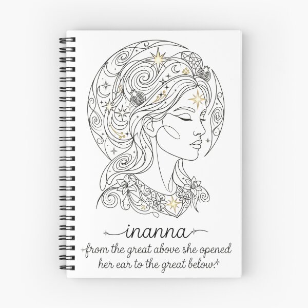 Item preview, Minimalist One-Line Inanna Goddess with Quote & Name designed and sold by Siriusvibes.