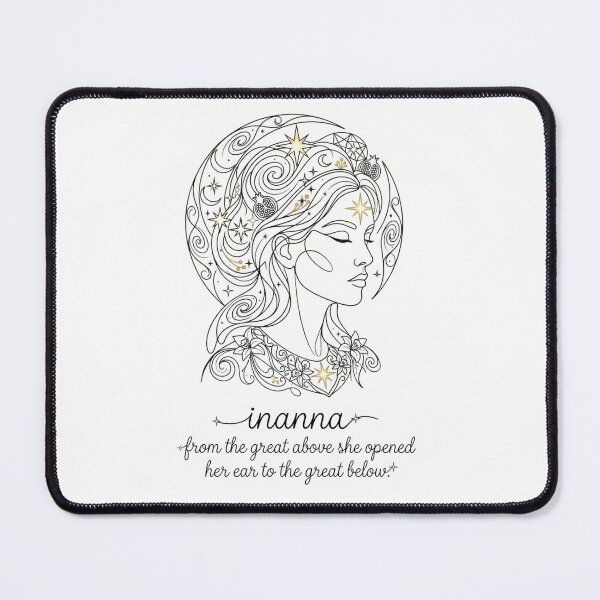 Item preview, Minimalist One-Line Inanna Goddess with Quote & Name designed and sold by Siriusvibes.