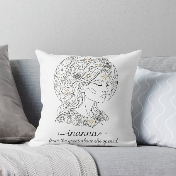 Item preview, Minimalist One-Line Inanna Goddess with Quote & Name designed and sold by Siriusvibes.