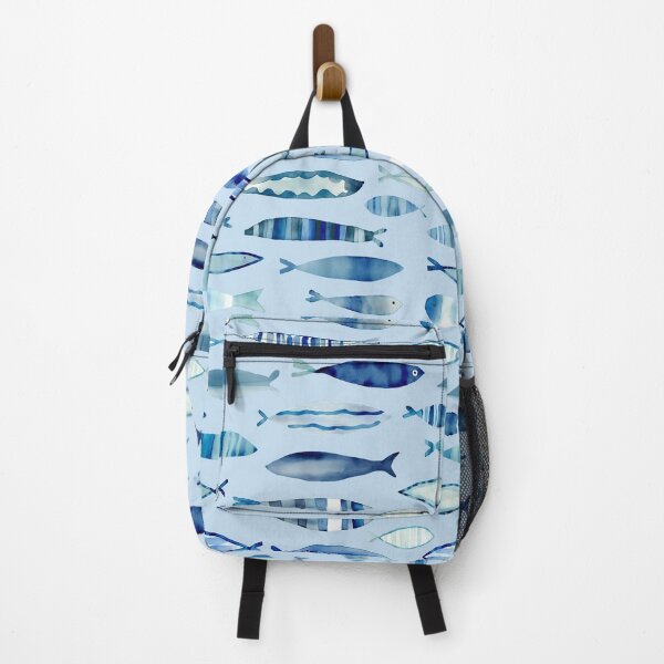 Item preview, Watercolor Fish Blue Summer Beach Vibe  designed and sold by artsandsoul.