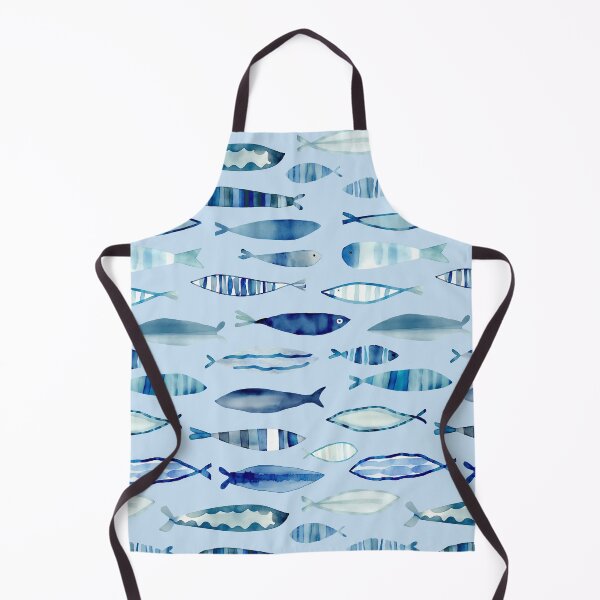 Item preview, Watercolor Fish Blue Summer Beach Vibe  designed and sold by artsandsoul.