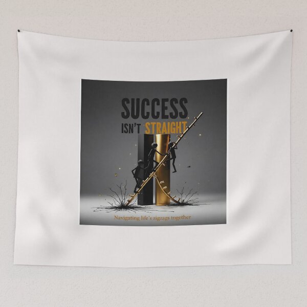Item preview, Success Isn’t Straight — Navigate Life’s Zigzag Together | Climbers, Ladder & Transformation designed and sold by Creative-RE.