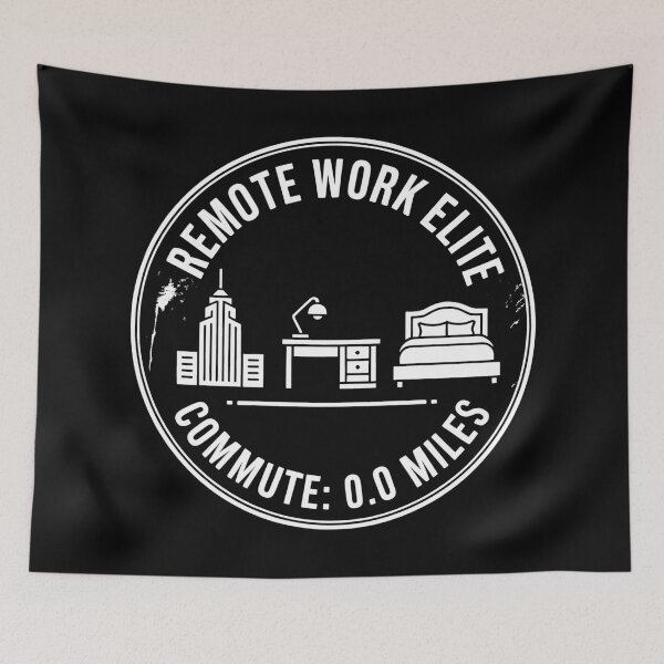 Item preview, Remote Work Elite Home Office and Commute Joke designed and sold by SplashTastic.