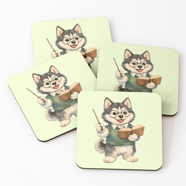 Item preview,  Siberian Husky Tutor Watercolor designed and sold by ChemicalXShop.
