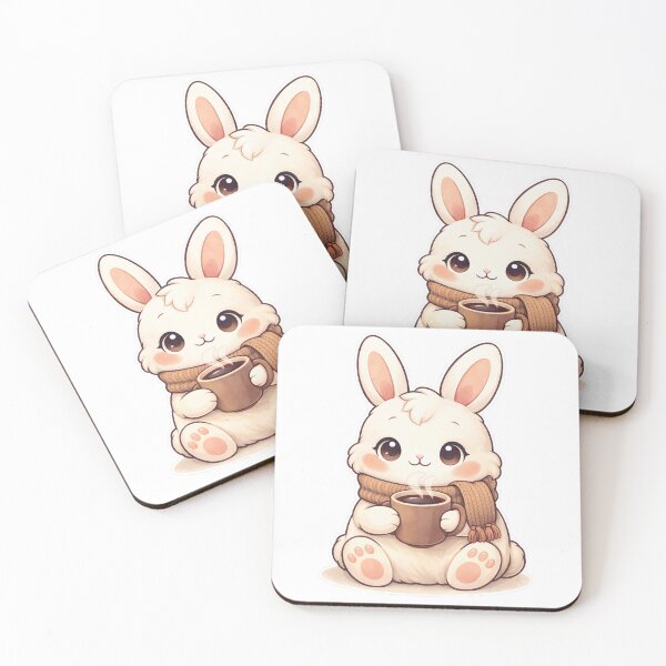 Item preview, Cozy Winter Bunny Drinking Coffee Cute Aesthetic Design designed and sold by Sadia  Jannat.