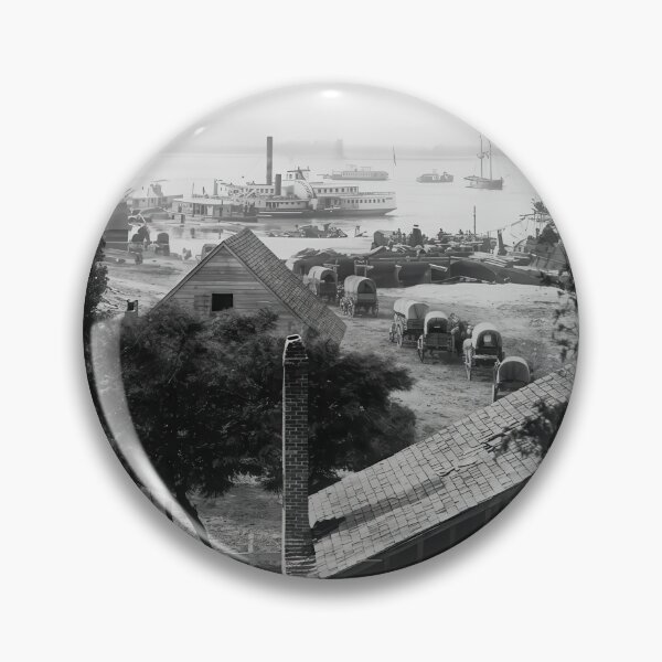 Item preview, Civil War City Point Harbor Wagon Camp Photograph designed and sold by TheSoulOfArt.