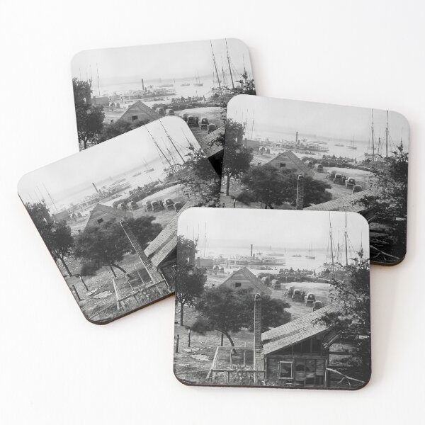 Item preview, Civil War City Point Harbor Wagon Camp Photograph designed and sold by TheSoulOfArt.