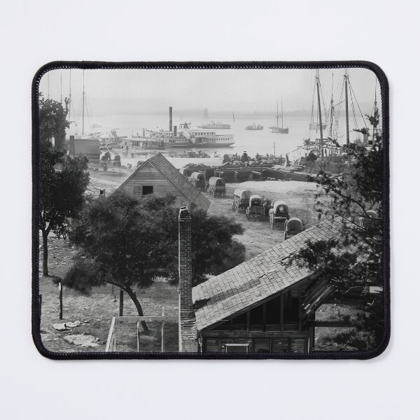 Item preview, Civil War City Point Harbor Wagon Camp Photograph designed and sold by TheSoulOfArt.
