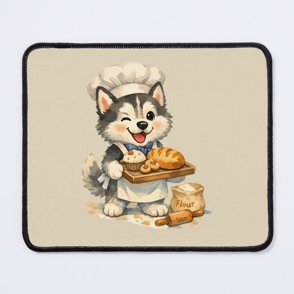 Item preview, Siberian Husky Baker Watercolor designed and sold by ChemicalXShop.