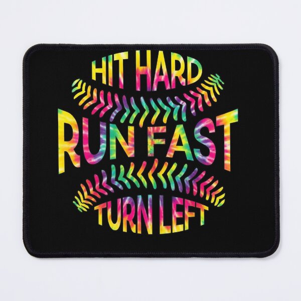 Item preview, Hit Hard Run Fast Tie Dye Baseball designed and sold by KIROSALS.