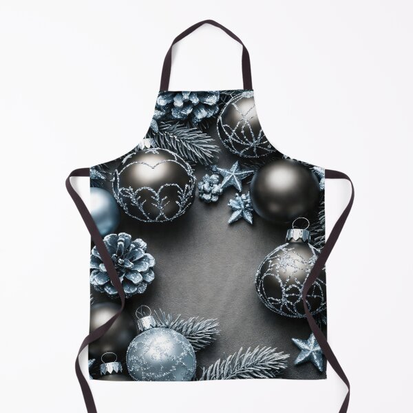 Item preview, Elegant Silver Black Christmas Ornament Pattern designed and sold by Kaleidoscope Print.