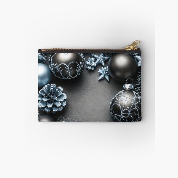 Item preview, Elegant Silver Black Christmas Ornament Pattern designed and sold by Kaleidoscope Print.