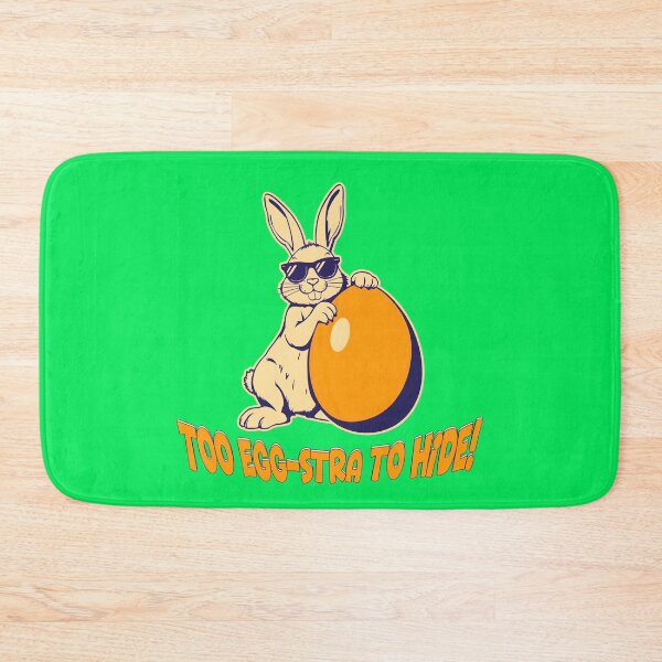 Item preview, Too Egg-stra to Hide Funny Easter Bunny – Cool Rabbit with Egg Pun Design designed and sold by TestudoDesign.